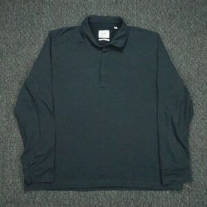 Billy Reid Shirt Mens XXL Blue Long Sleeve Polo Lightweight Standard Fit 2XL
